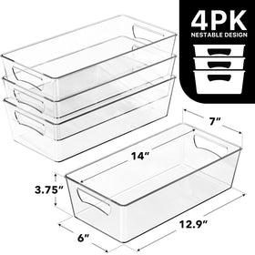 Simple Houseware clear bins show contents at a glance for efficient storage