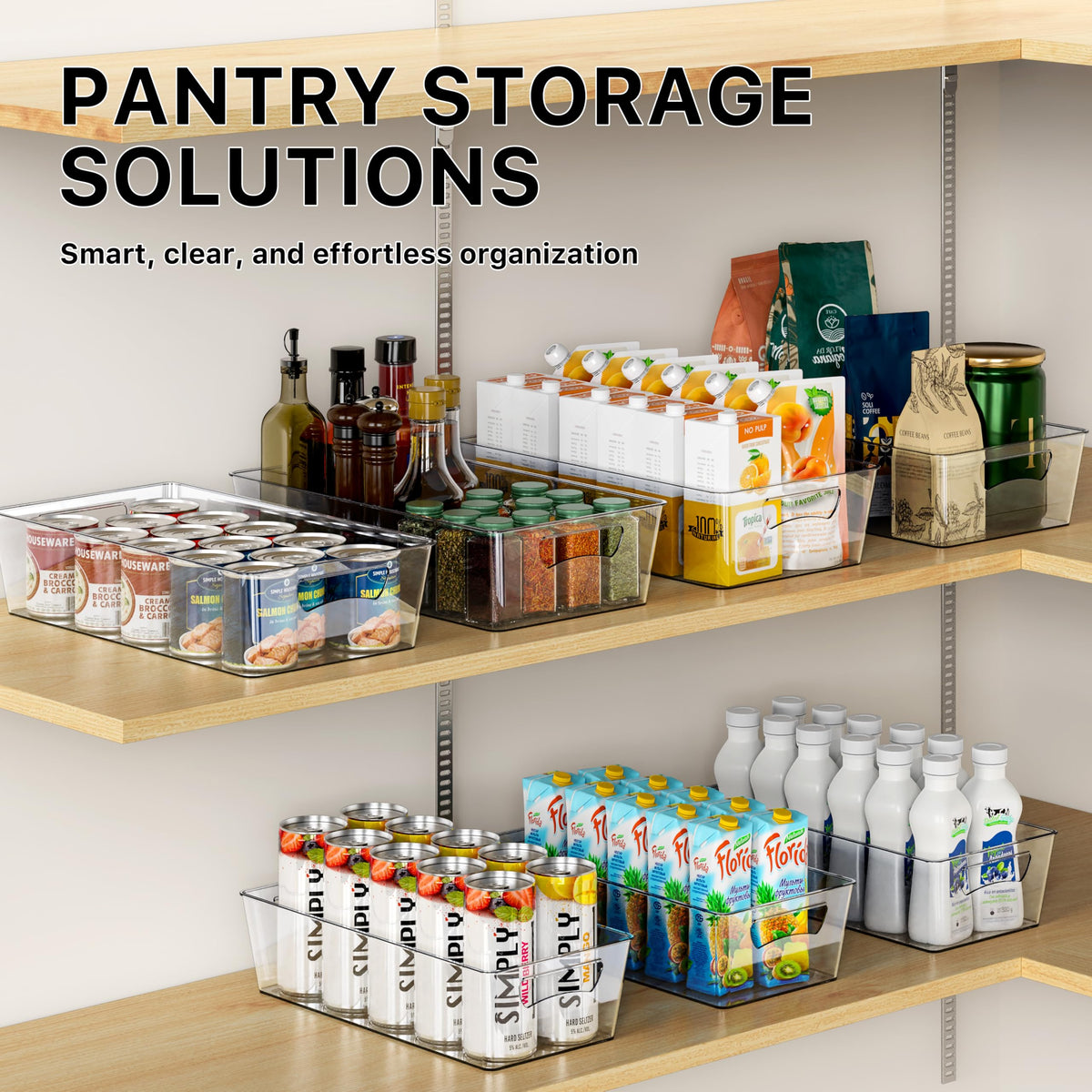 Simple Houseware bin set arranges soda cans neatly