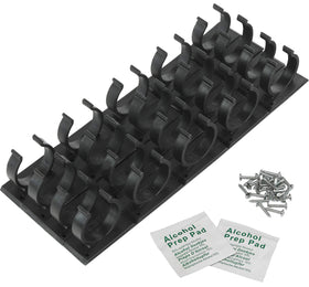 Simple Houseware 4-strip spice organizer closeup demonstrates secure, spill-friendly mounting.