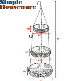 Simple Houseware adjustable chain enables flexible height for kitchen displays.