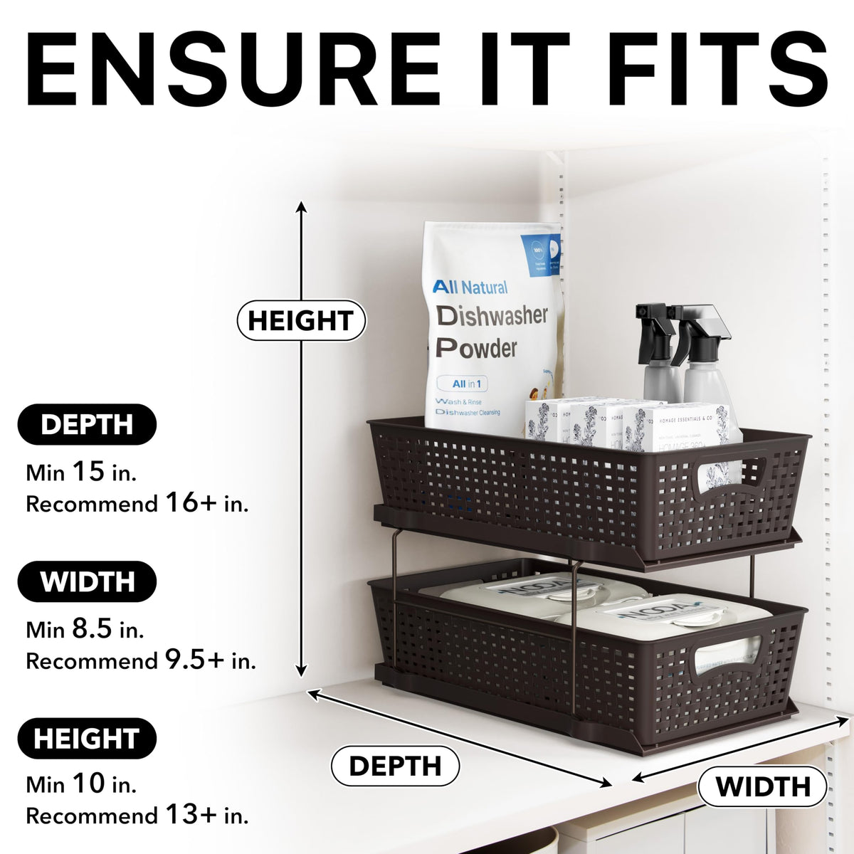 Adjustable divider on Simple Houseware for flexible spacing