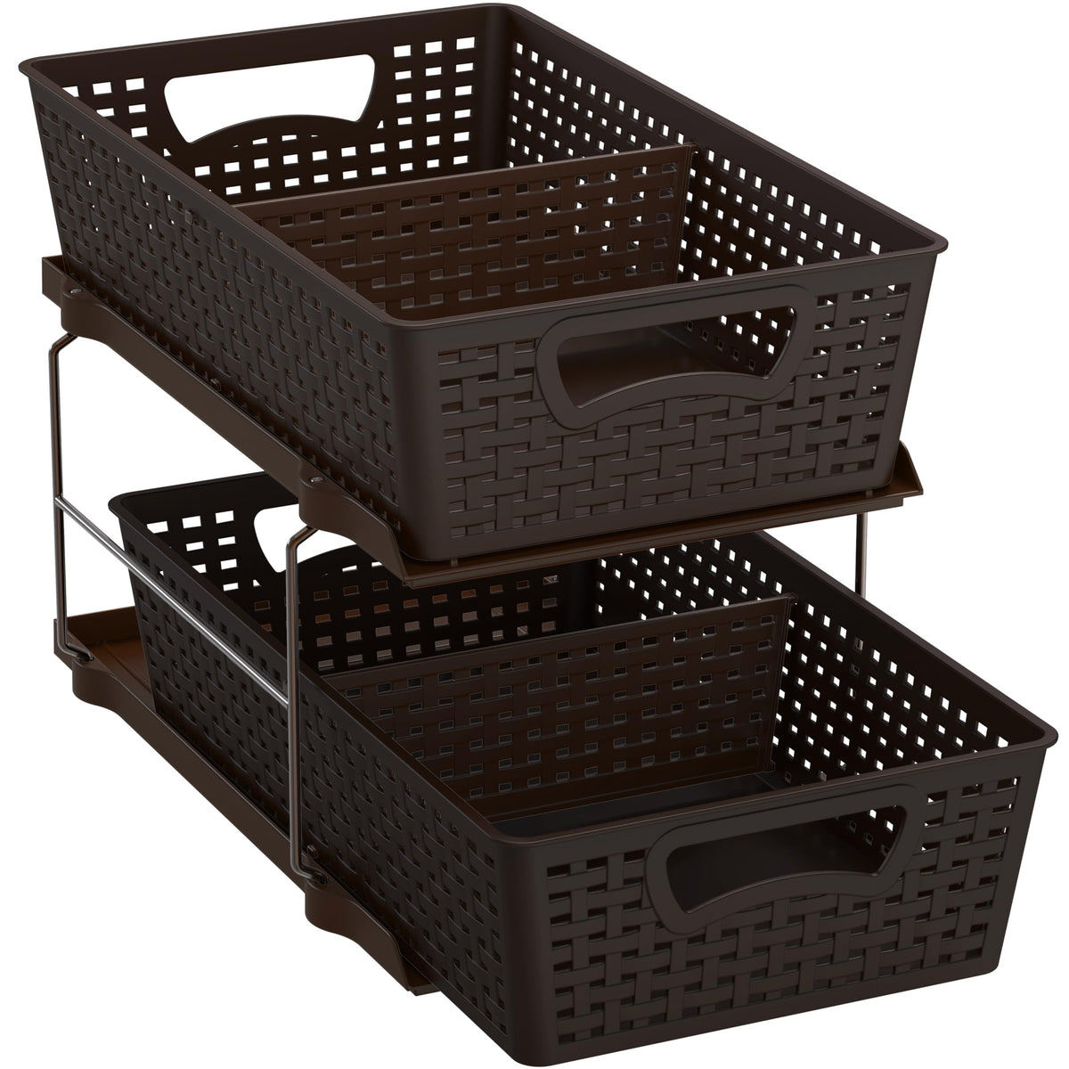 Anti-slip base on Simple Houseware organizer keeps it steady on surfaces