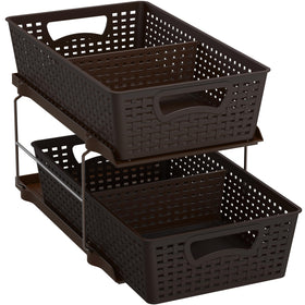 Anti-slip base on Simple Houseware organizer keeps it steady on surfaces