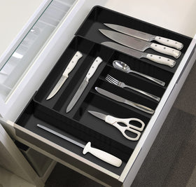 Simple Houseware black finish adds elegance to any kitchen drawer.