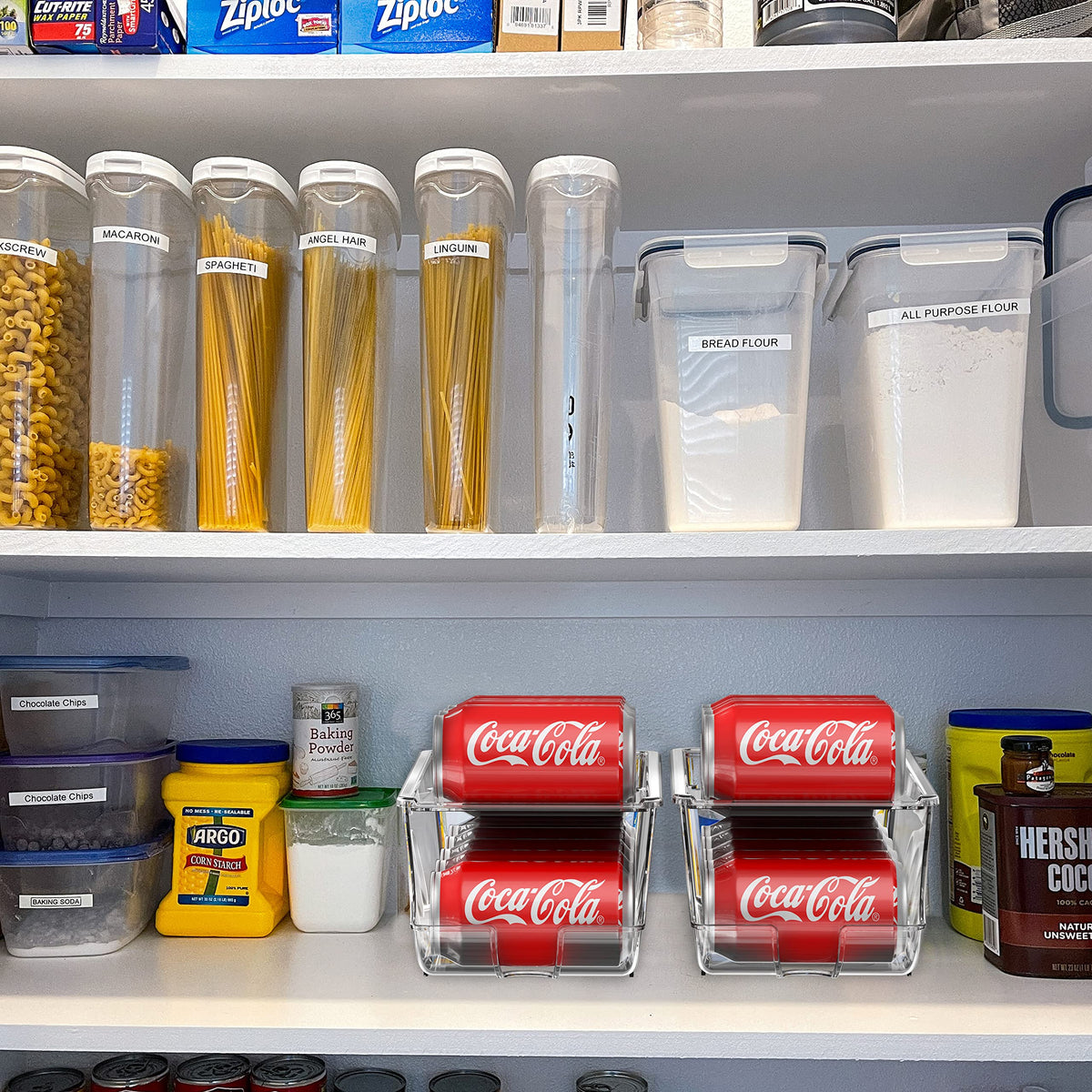 Simple Houseware BPA-free PET plastic construction ensures durable, safe storage.