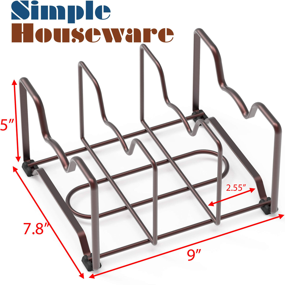 Simple Houseware bronze rack keeps cutting boards neatly accessible.