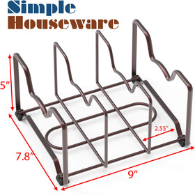 Simple Houseware bronze rack keeps cutting boards neatly accessible.