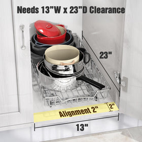 Simple Houseware cabinet organizer side mount saves space under sinks.