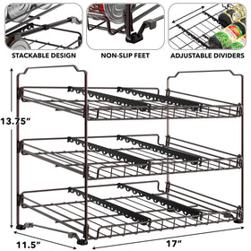 Simple Houseware can organizer rack 3-tier assembly shows organized storage for cans and jars