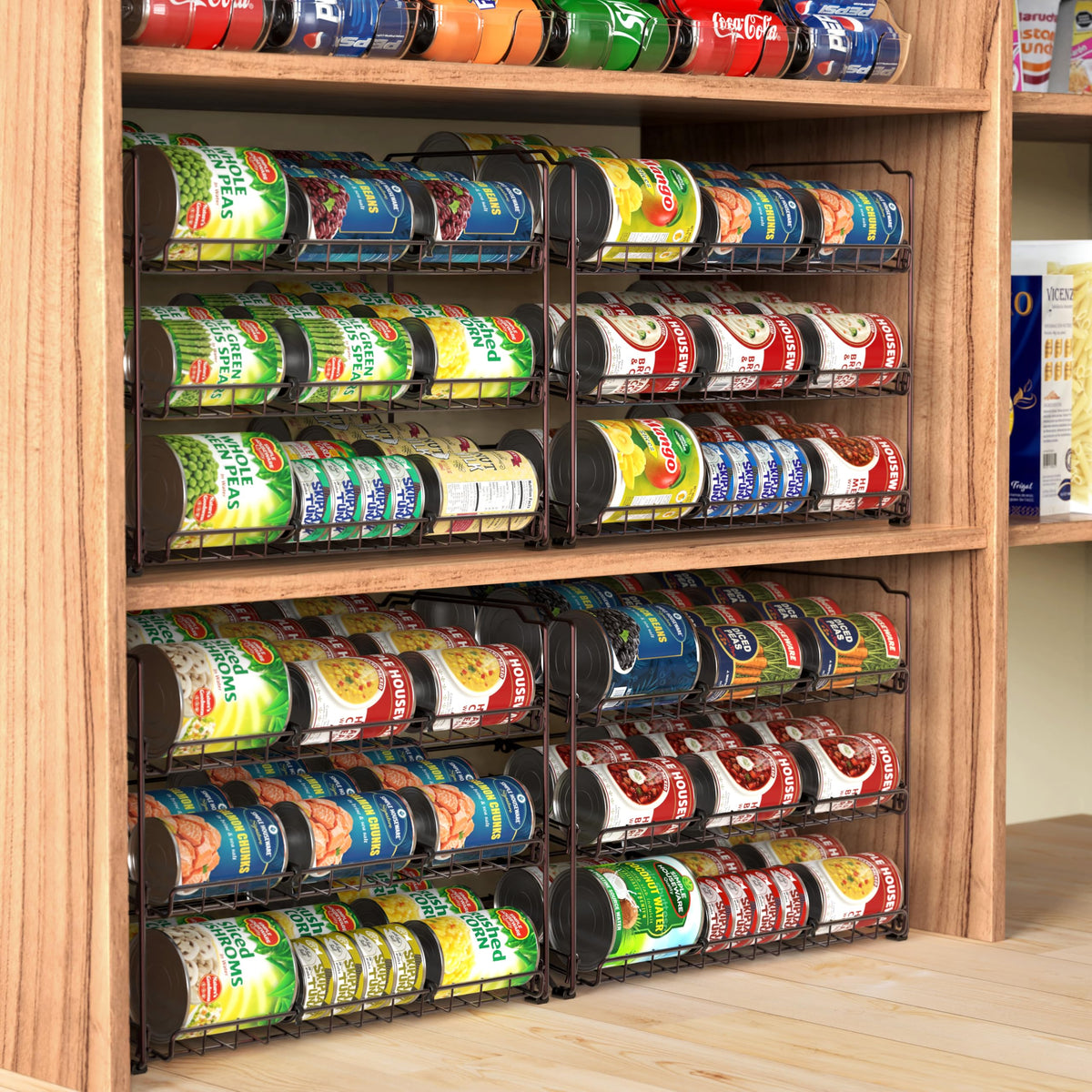 Simple Houseware can organizer rack bronze finish adds durable kitchen storage style