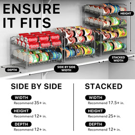 Simple Houseware can rack assembly steps illustrating tool-free setup