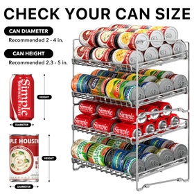 Simple Houseware can rack stacking option demonstrates secure dual-rack placement