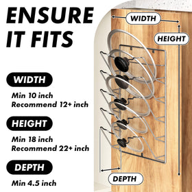 Simple Houseware chrome lid rack close-up showing durable finish.