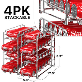 Simple Houseware chrome metal frame showcases durable storage for beverages.