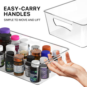 Simple Houseware clear bin design showcases items clearly for quick access.