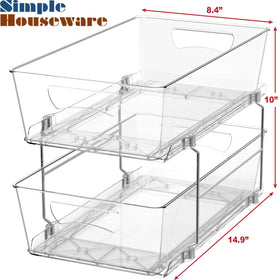 Simple Houseware clear drawer enhances visibility for quick item find.