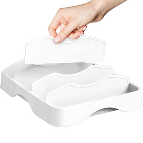 Simple Houseware compact design helps maximize cabinet space for lids.