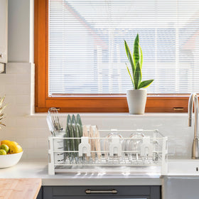 Simple Houseware drainboard side opening drains water efficiently