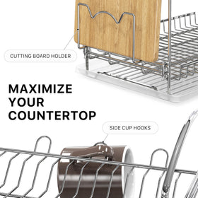 Drainboard drains water to the side to protect counters.
