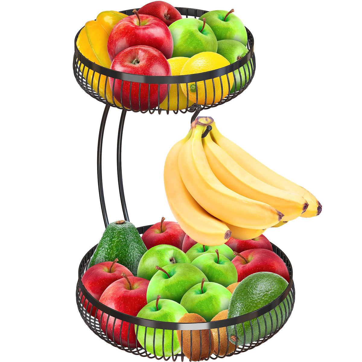 Simple Houseware durable steel construction with black finish for long-lasting kitchen organization.