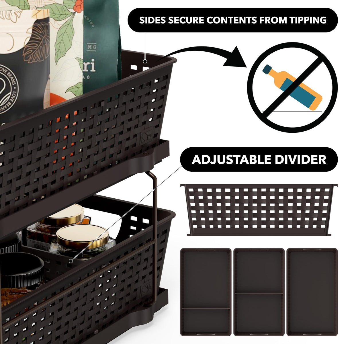 Durable weave design of Simple Houseware resists humidity in bathrooms