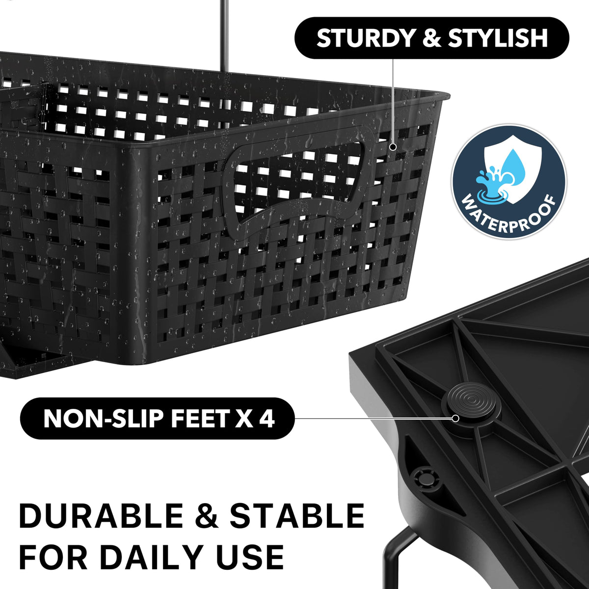 Durable weave texture of Simple Houseware adds style and humidity resistance