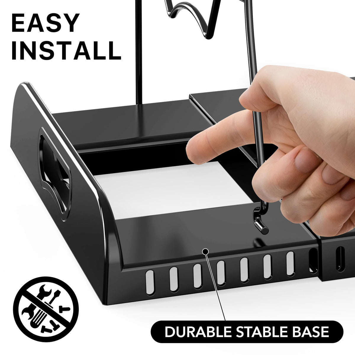 Tool-free assembly for Simple Houseware pan organizer rack, quick setup without any tools