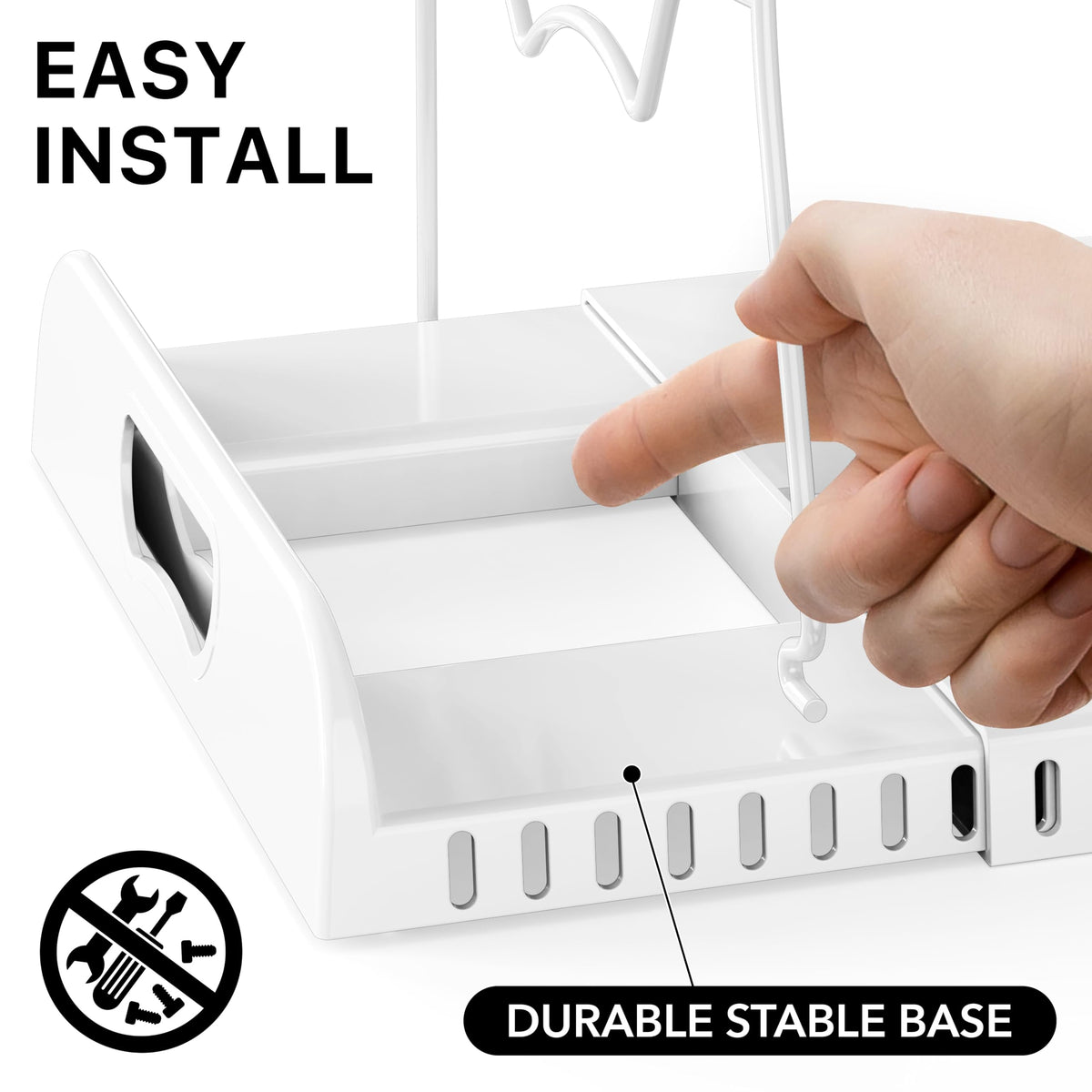 Simple Houseware expandable pan organizer width adjustment enables versatile fit