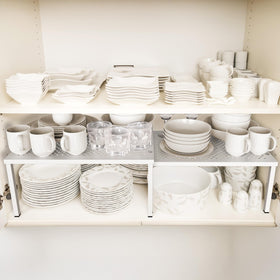 Simple Houseware perforated shelves close-up shows sturdy steel construction
