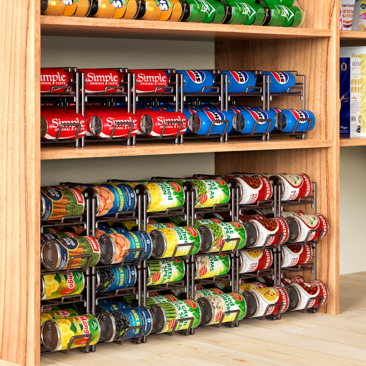 Simple Houseware fridge organization with compact dimensions 17.5 by 5.8 by 8.5 inches