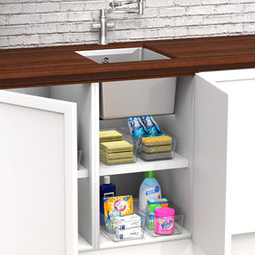 Simple Houseware fridge organizer bin clear 8-pack ideal for fruits and vegetables.