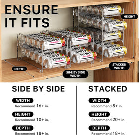 Simple Houseware chrome can dispenser demonstrates rolling access for beverages.