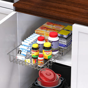 Simple Houseware heavy-duty sliding system supports up to 30 pounds.