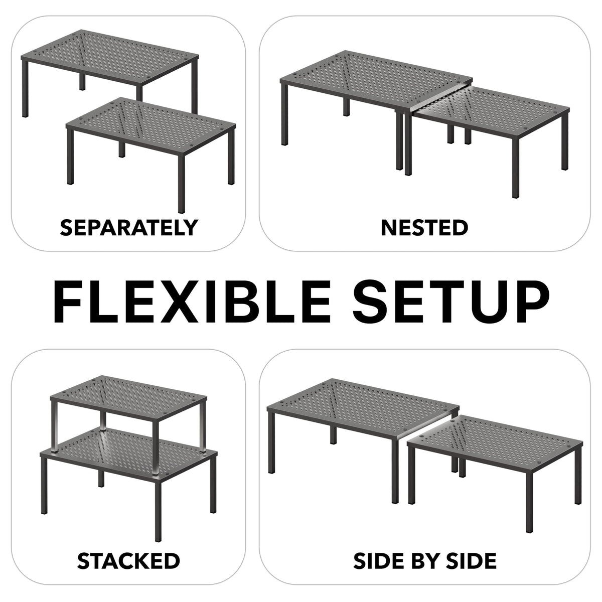 Simple Houseware countertop organizer for kitchen or office use.