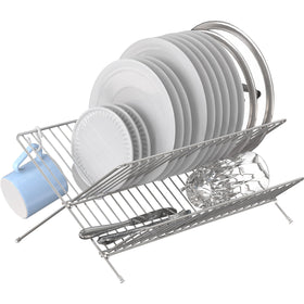 Simple Houseware dimensions 17.1W x 13.5L x 8.27H on chrome rack.