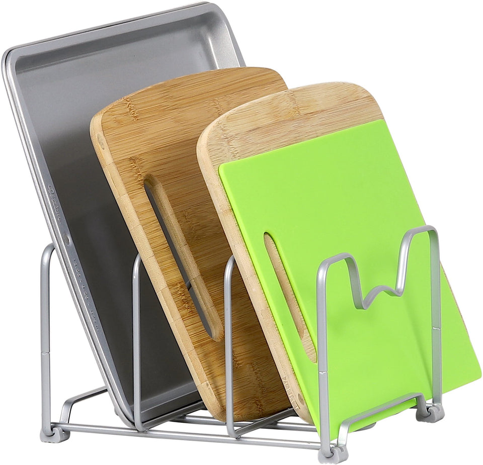 Simple Houseware lid holder keeps lids organized and within reach.