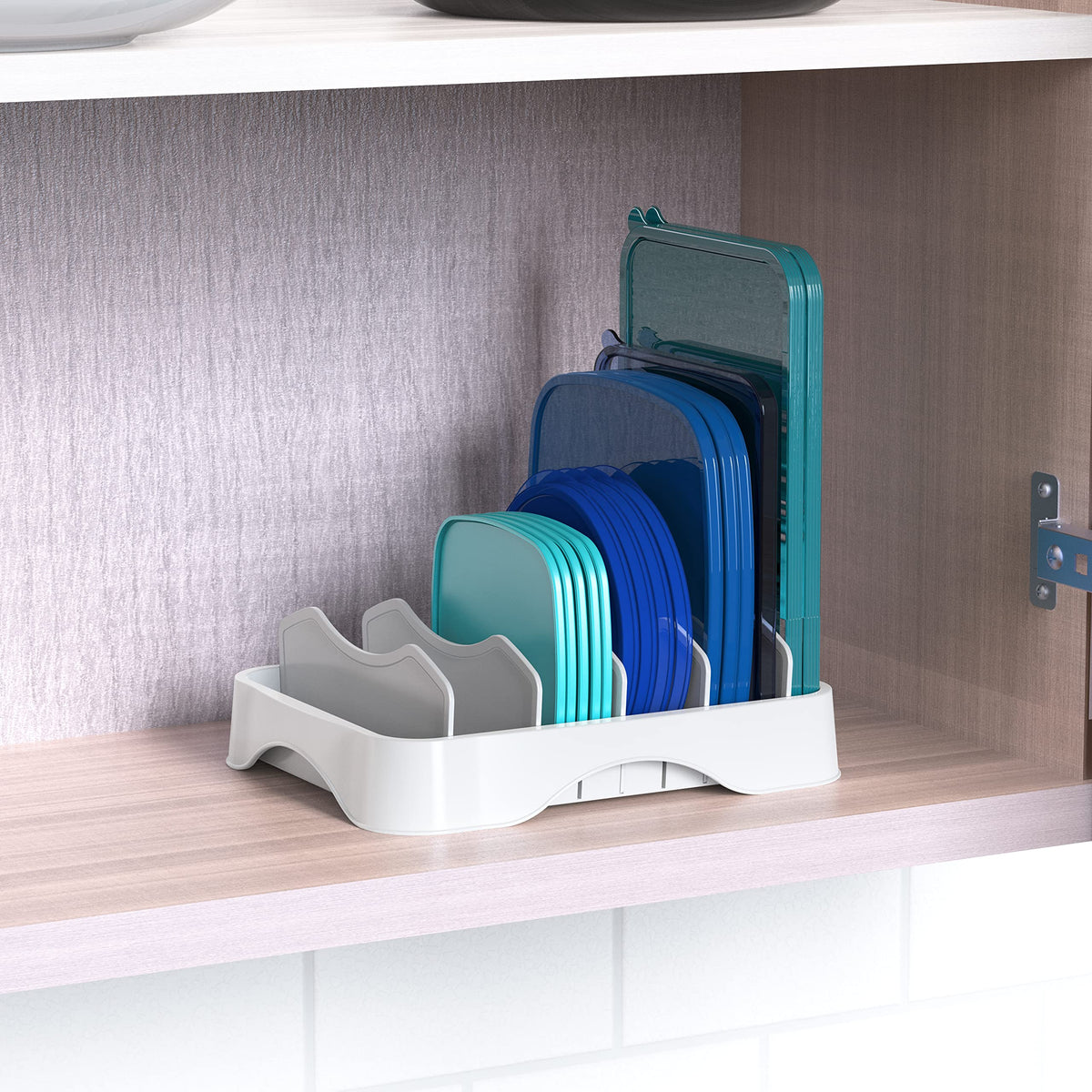 Simple Houseware lid organizer different lid sizes neatly stored for quick retrieval