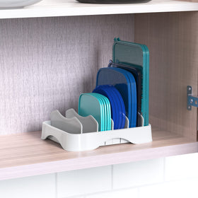 Simple Houseware lid organizer different lid sizes neatly stored for quick retrieval