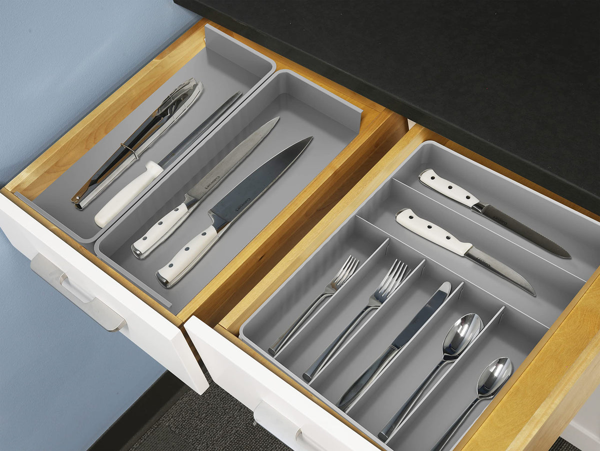 Simple Houseware accommodates long utensils like spatulas and tongs for easy access.