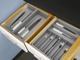 Simple Houseware accommodates long utensils like spatulas and tongs for easy access.