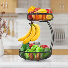 Simple Houseware lower basket shows generous capacity for apples and citrus.