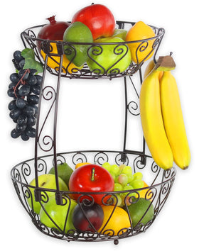 Simple Houseware lower basket visual provides extra storage for citrus and grapes