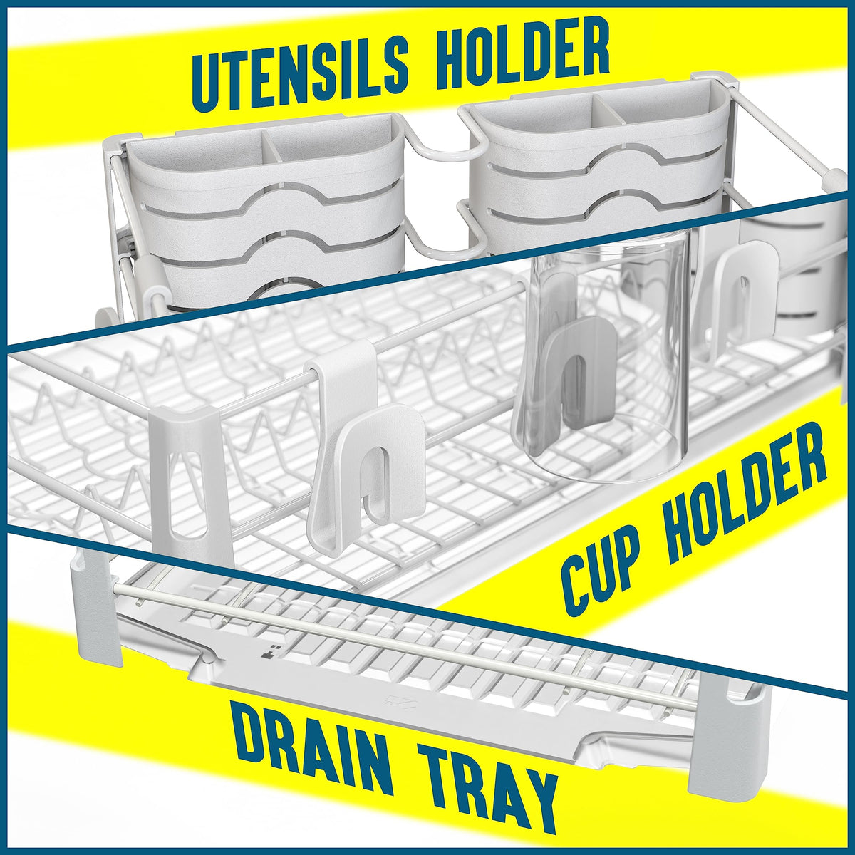 Simple Houseware mug hooks maximize cup storage and easy access