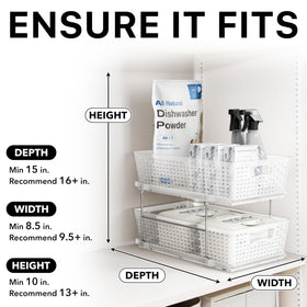 Simple Houseware no-tools assembly saves time and maximizes space.