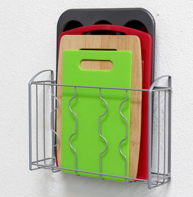 Interior basket detail of Simple Houseware organizer, showing 2.9-inch depth.
