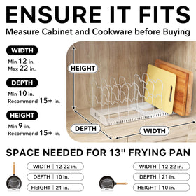 Simple Houseware pan lid cradle dividers close-up for secure lid support