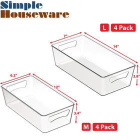 Simple Houseware large bin inside fridge showing easy access to items