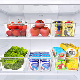 Simple Houseware medium pantry bin stackable design saves shelf space