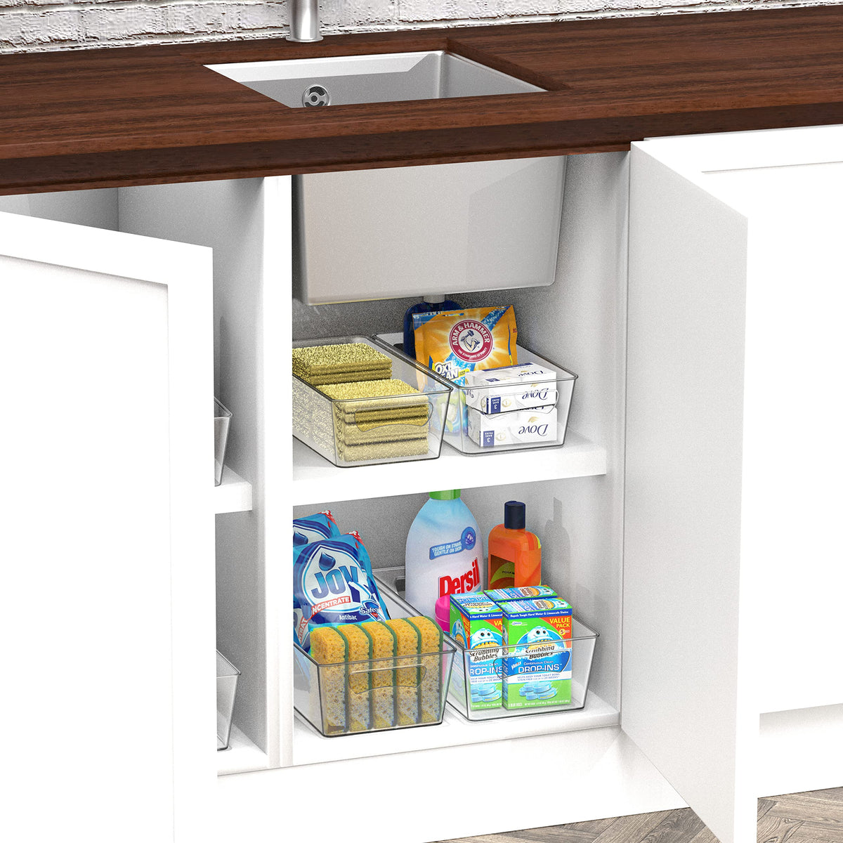 Simple Houseware organized-fridge layout keeps snacks visible and accessible