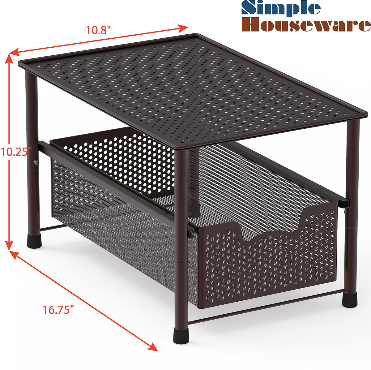 Simple Houseware patent-pending stackable design for extra storage.